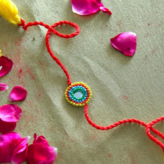 Handmade Ring Small Multicolor Rakhi