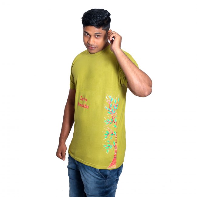 Cotton Round Neck Half Sleeve Printed Tshirt