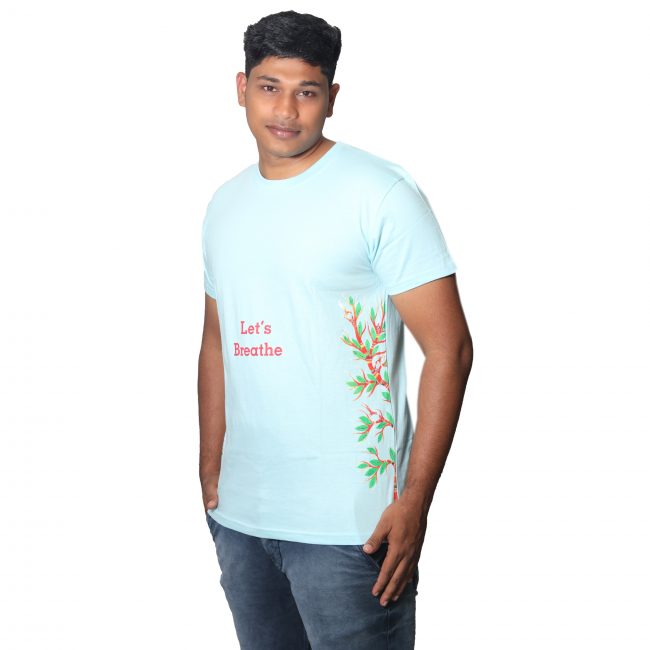 Cotton Round Neck Half Sleeve Printed Tshirt