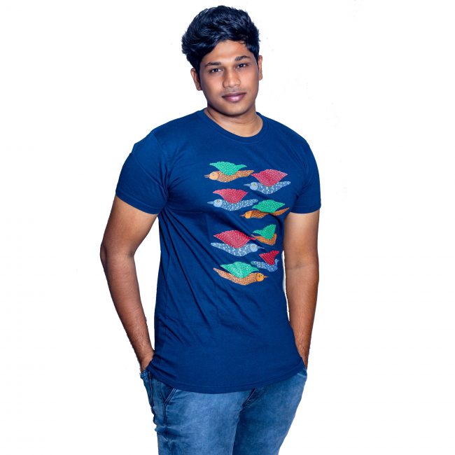 Cotton Round Neck Half Sleeve Printed Tshirt