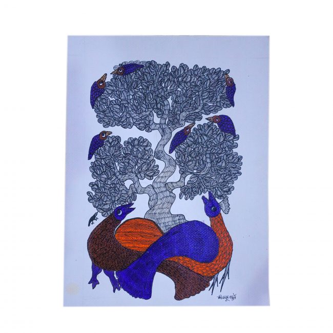 Handmade Multicolor Gond Paper Painting
