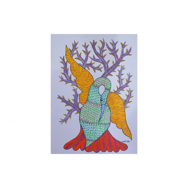 Handmade Multicolor Gond Paper Painting
