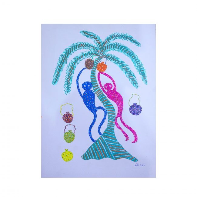 Handmade Multicolor Gond Paper Painting