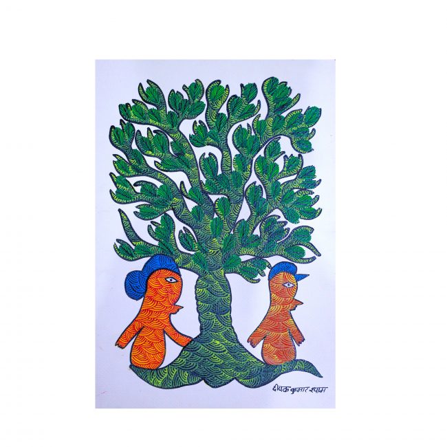 Handmade Multicolor Gond Paper Painting