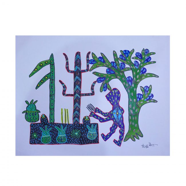 Handmade Multicolor Gond Paper Painting