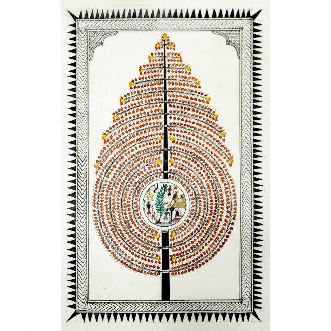 Handmade Multicolor Saura Painting