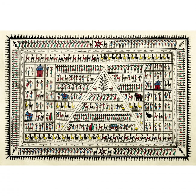 Handmade Multicolor Saura Painting