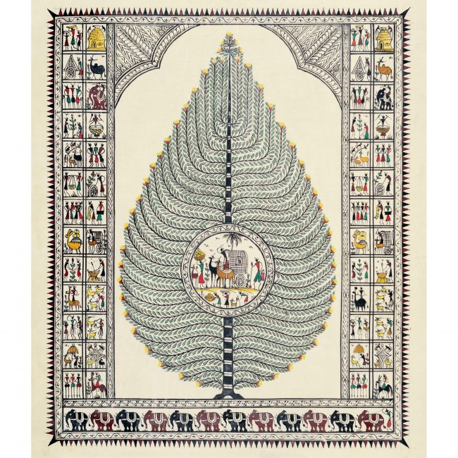 Handmade Multicolor Saura Painting