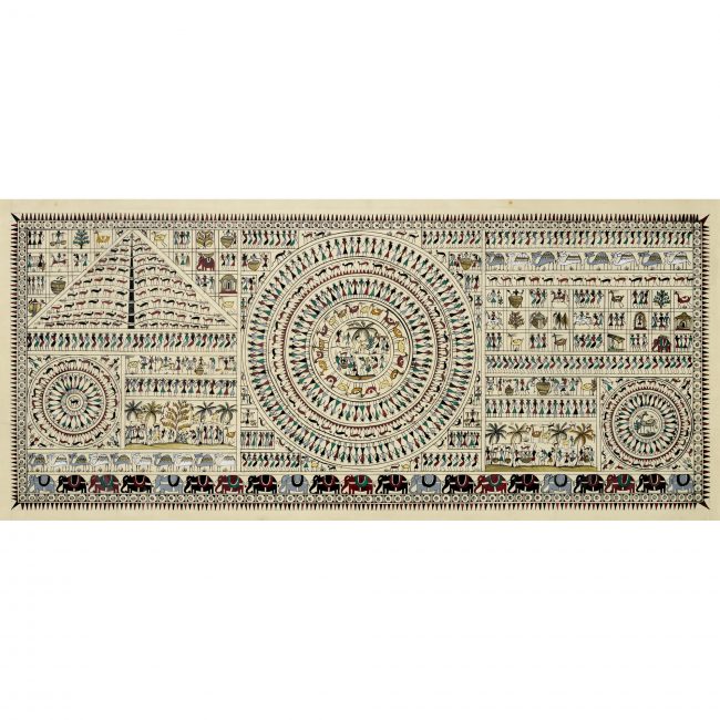 Handmade Multicolor Saura Painting