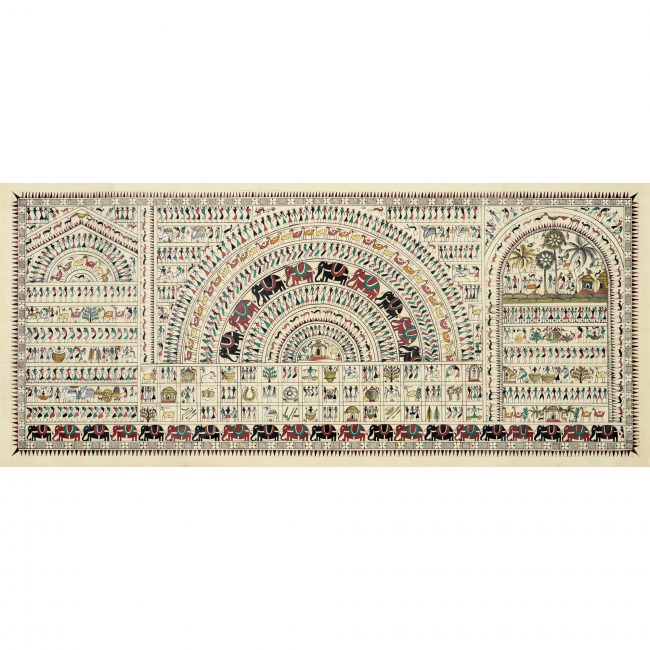 Handmade Multicolor Saura Painting