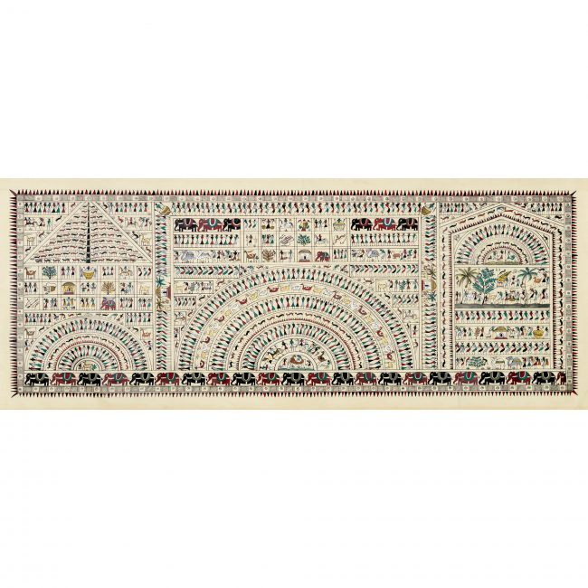 Handmade Multicolor Saura Painting