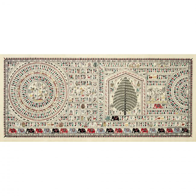 Handmade Multicolor Saura Painting