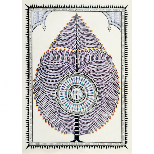 Handmade Multicolor Saura Painting