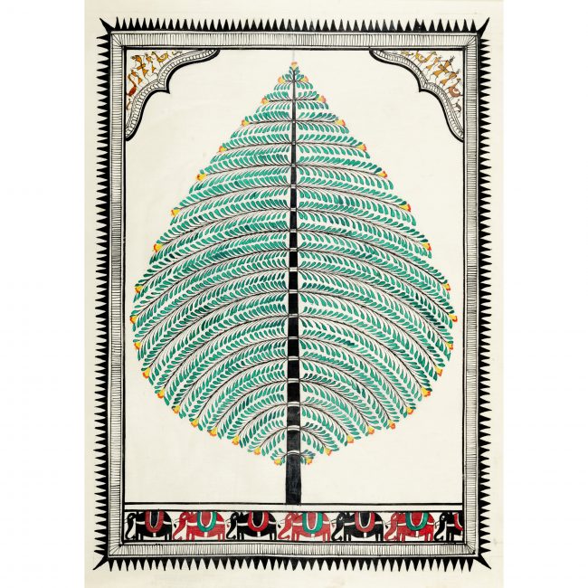 Handmade Multicolor Saura Painting