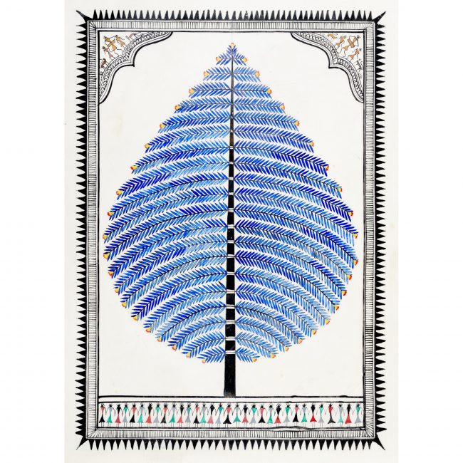 Handmade Multicolor Saura Painting