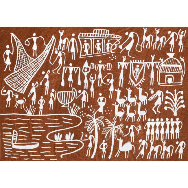 Handmade Multicolor Warli Painting