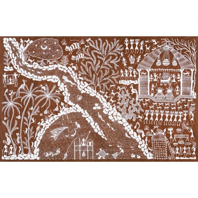 Handmade Multicolor Warli Painting