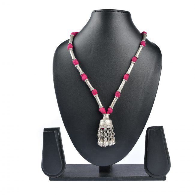 Tribes India Thread Ghoongru Long Necklace for Women