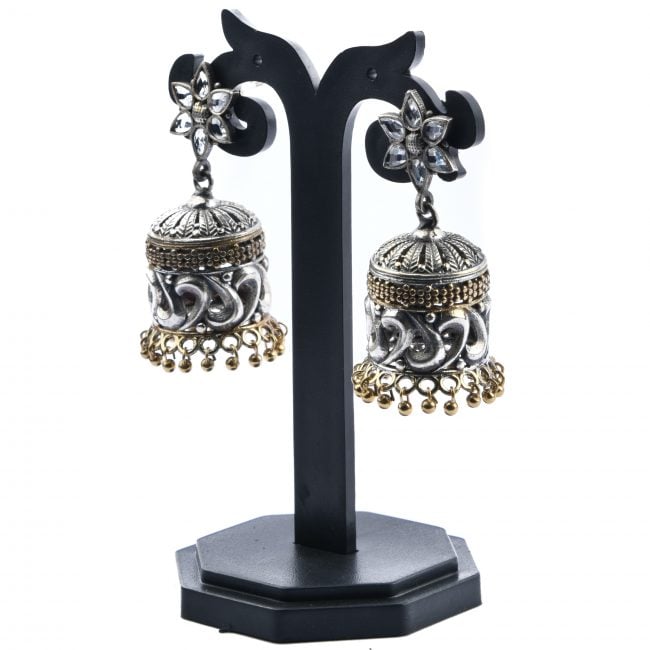 Silver 2 tone Earrings (Multi-Design)