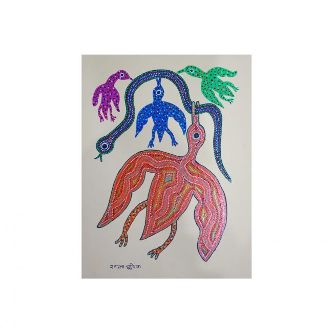 Handmade Multicolor Bhil Paper Painting