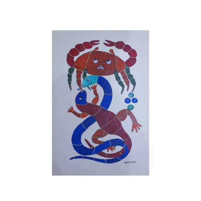 Handmade Multicolor Bhil Paper Painting