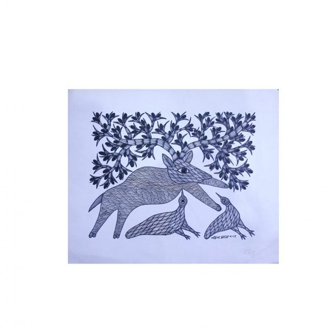 Handmade Multicolor Gond Paper Painting