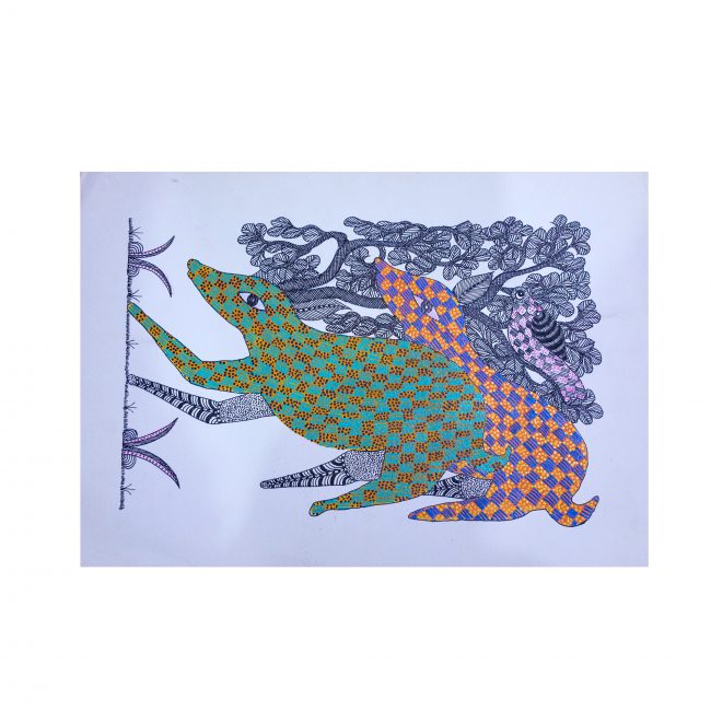 Handmade Multicolor Gond Paper Painting