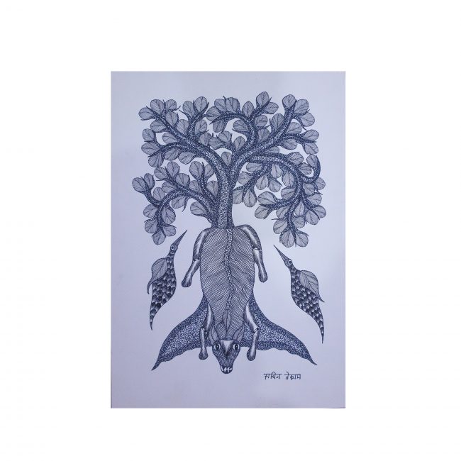 Handmade Multicolor Gond Paper Painting