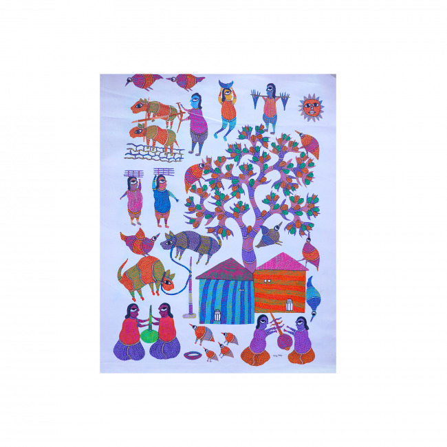 Gond Canvas Paintings (34*26 inches)
