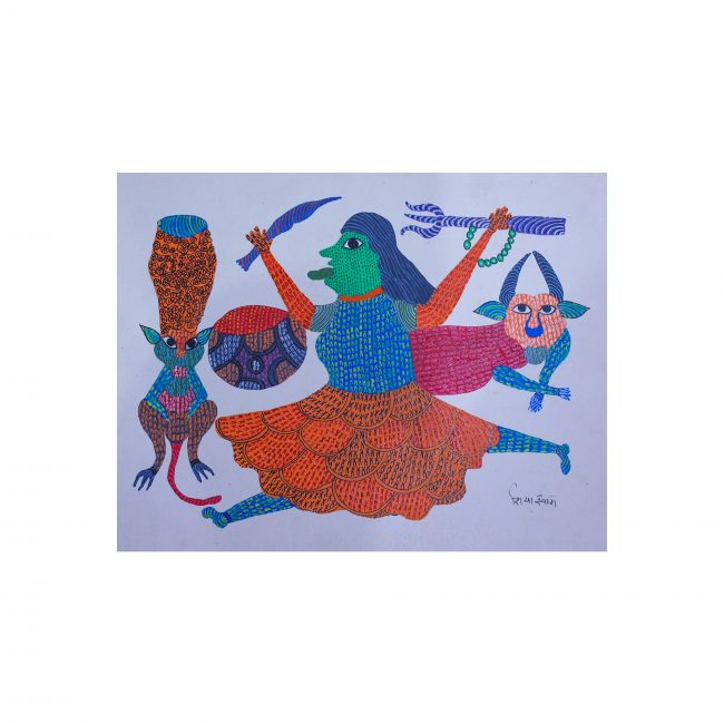 Handmade Multicolor Gond Paper Painting