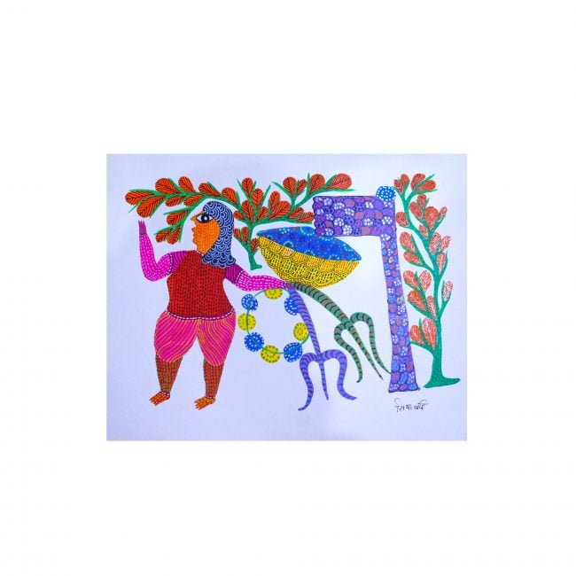 Handmade Multicolor Gond Paper Painting