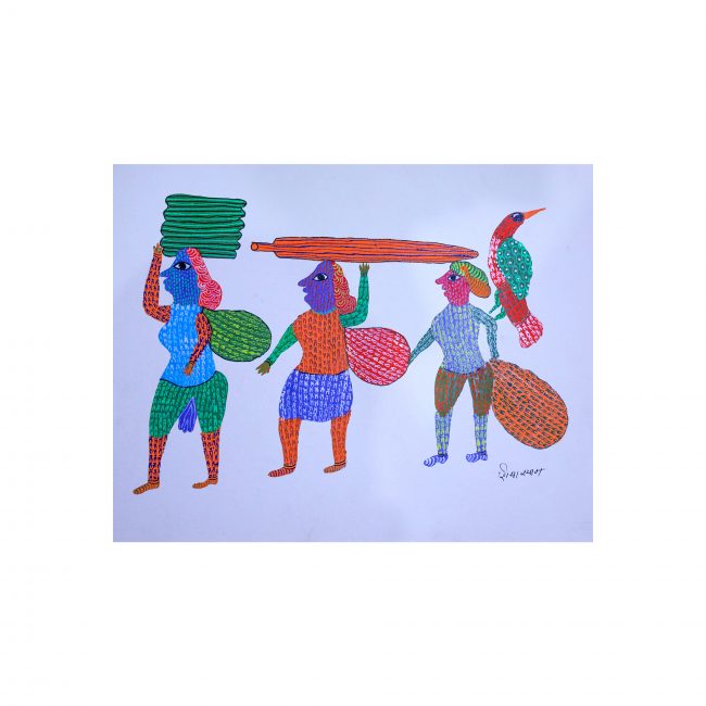 Handmade Multicolor Gond Paper Painting