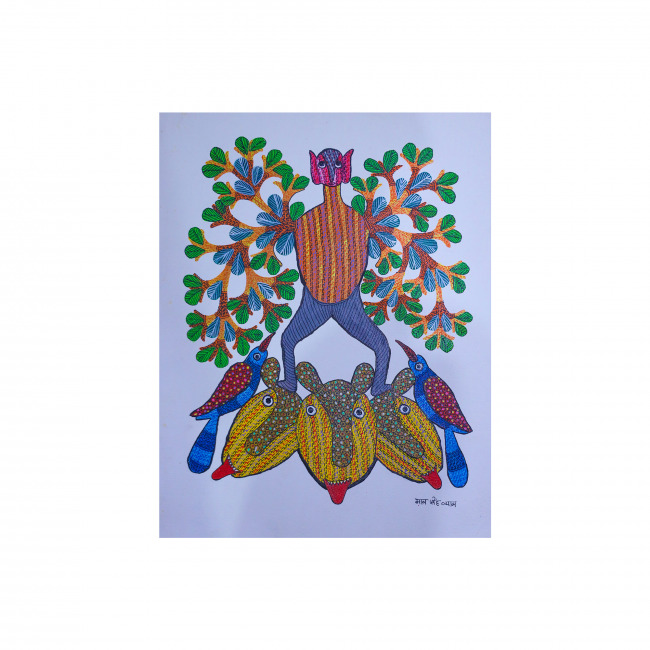 Gond Paper Paintings (14*10 inches)