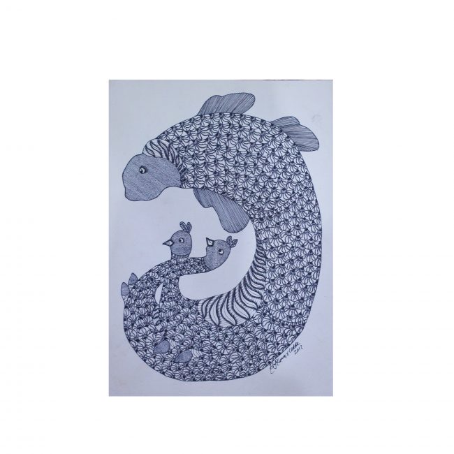Handmade Multicolor Gond Paper Painting