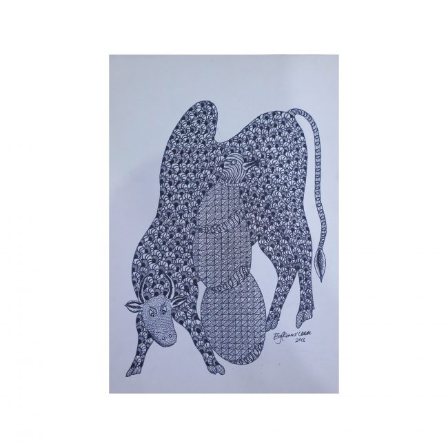 Handmade Multicolor Gond Paper Painting