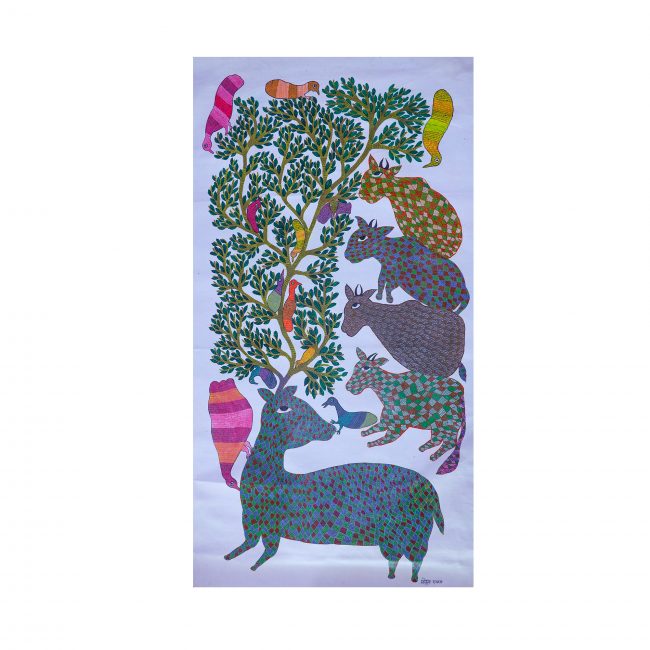 Gond Canvas Paintings (34*24 inches)