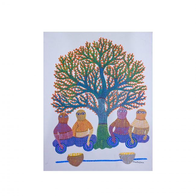 Handmade Multicolor Gond Paper Painting