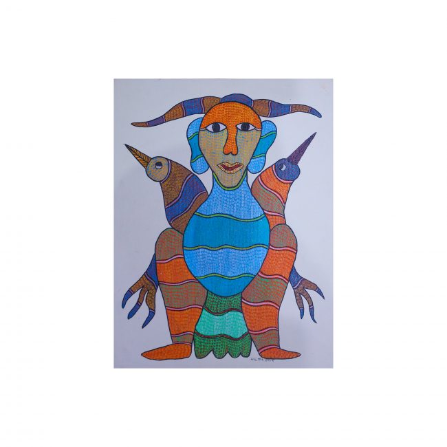 Handmade Multicolor Gond Paper Painting