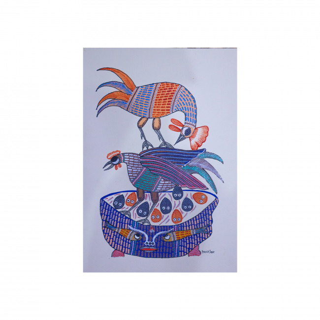 Gond Paper Paintings (14*10 inches)