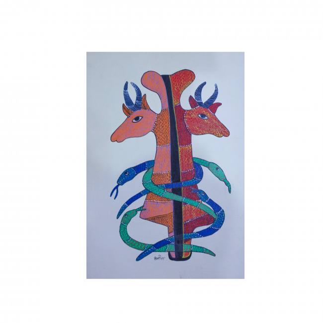 Gond Paper Paintings (14*10 inches)