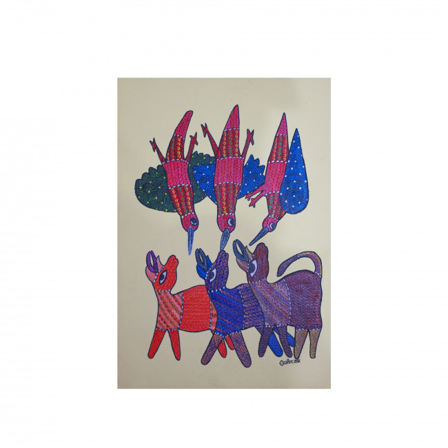 Gond Paper Paintings (14*10 inches)
