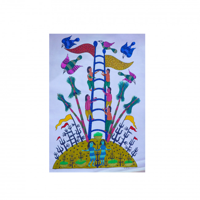 Gond Canvas Paintings (34*23 inches)