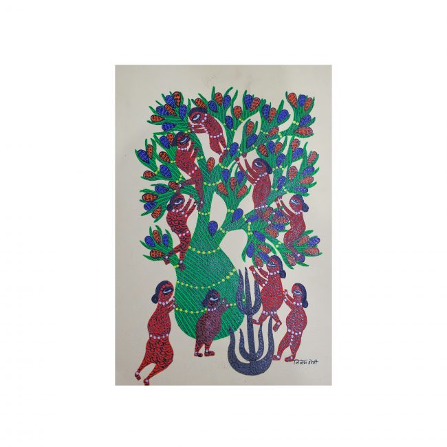 Handmade Multicolor Gond Paper Painting