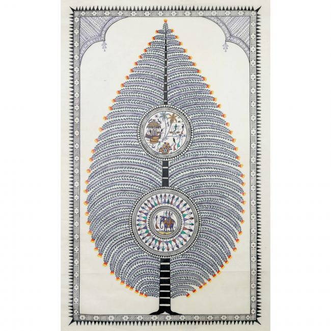 Handmade Multicolor Saura Painting