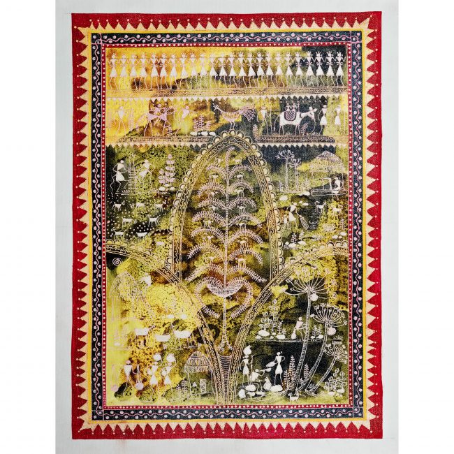Handmade Multicolor Saura Painting