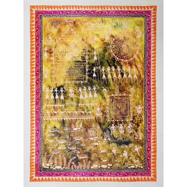 Handmade Multicolor Saura Painting