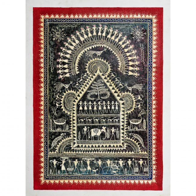 Handmade Multicolor Saura Painting