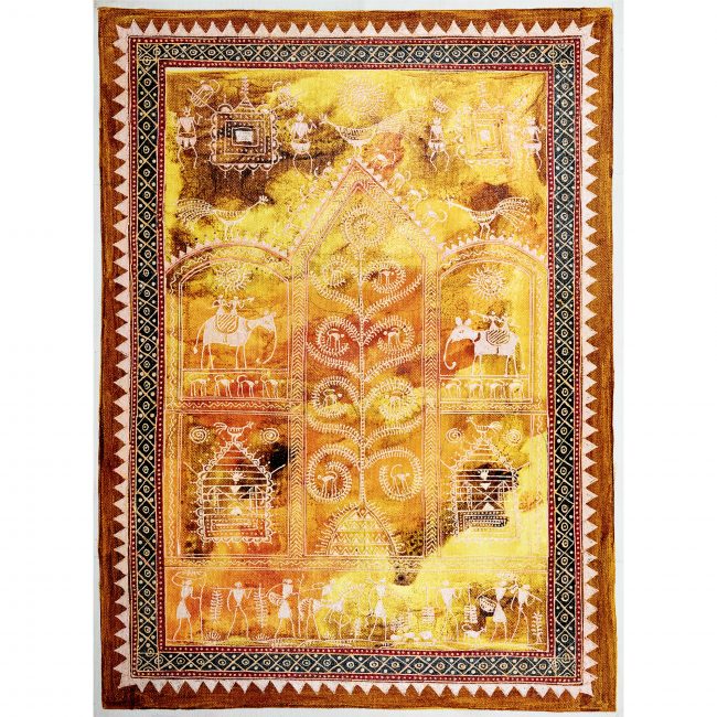 Handmade Multicolor Saura Painting