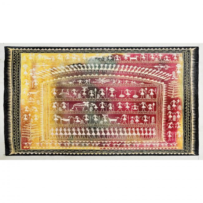 Handmade Multicolor Saura Painting