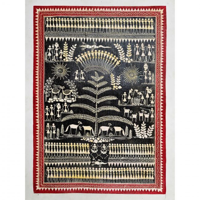 Handmade Multicolor Saura Painting